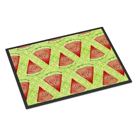 Carolines Treasures Watercolor Watermelon Indoor or Outdoor Mat, 24 x 36 in. BB7518JMAT